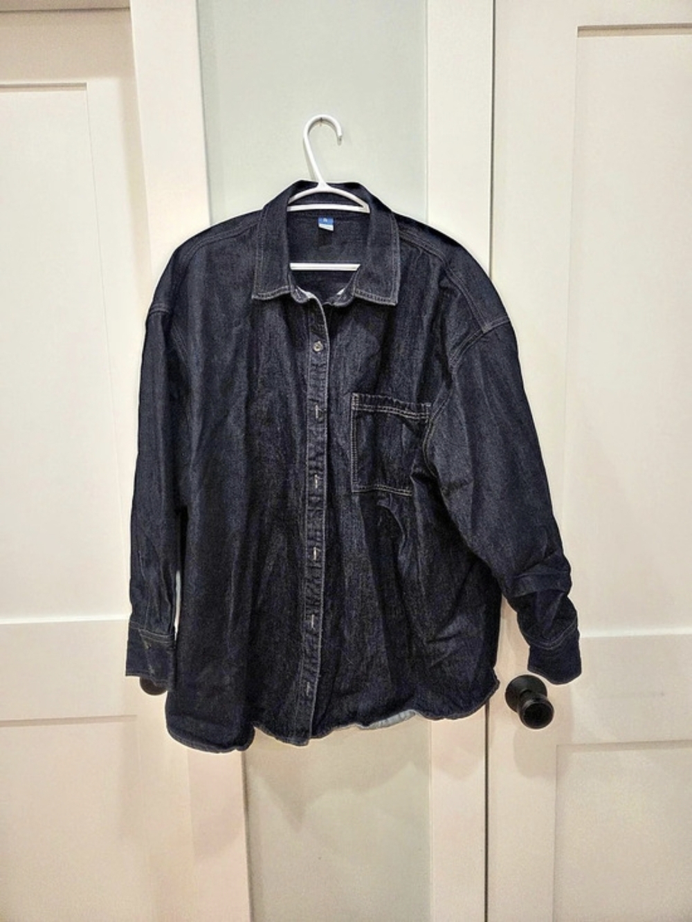 Old Navy Denim Shirt Jacket Black XL